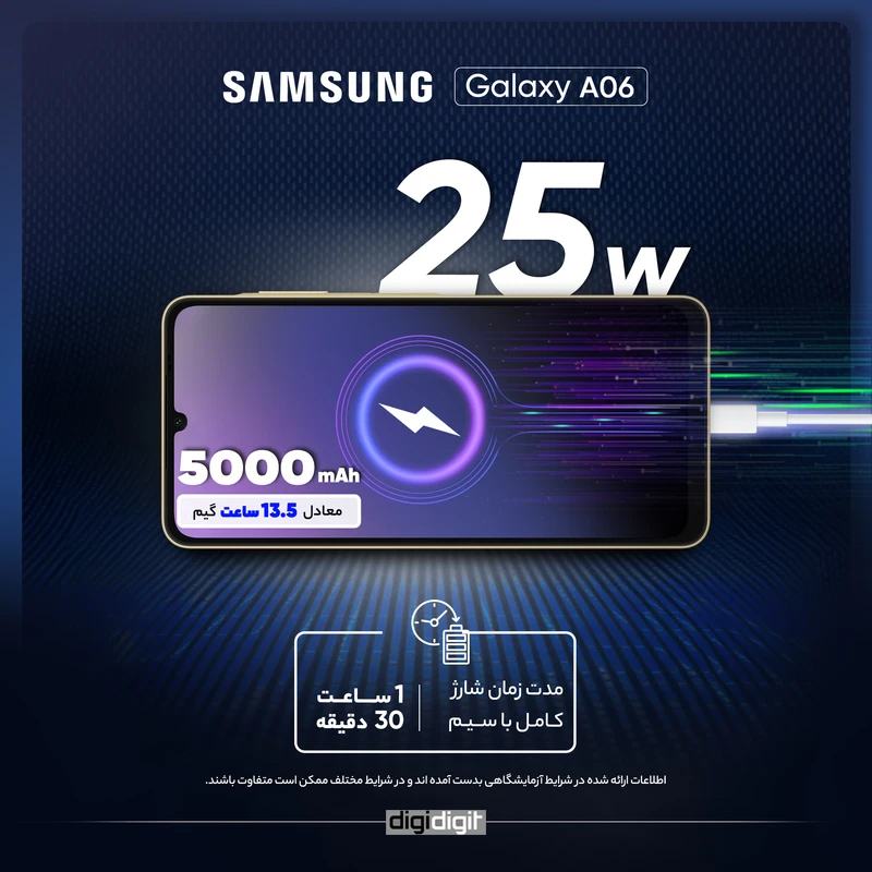 گوشی موبایل سامسونگ مدل Galaxy A06 دو سیم کارت ظرفیت 128 گیگابایت و رم 4 گیگابایت - ویتنام