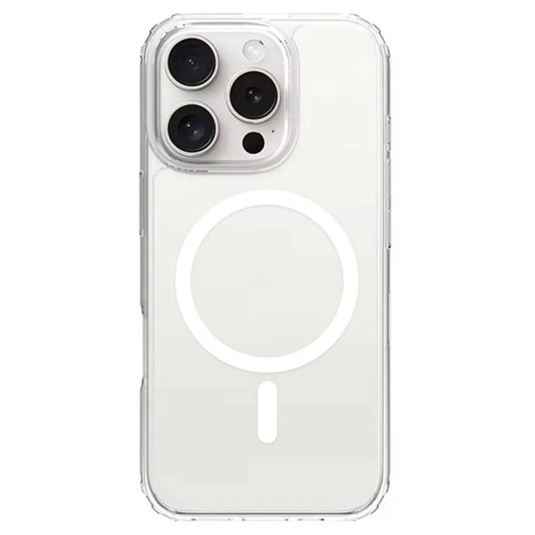 کاور مدل شفاف مگ سیف دار مناسب برای گوشی موبایل اپل iphone 16 promax