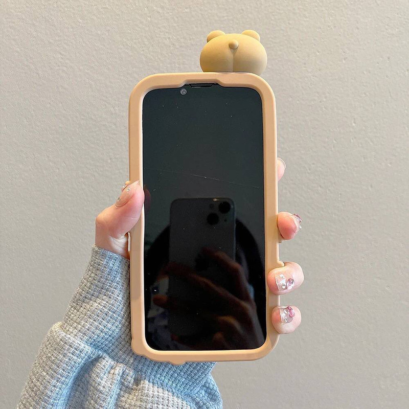 کاور طرح CUTE BEAR خرس بیسکویتی مناسب برای گوشی موبایل اپل IPHONE 13/14