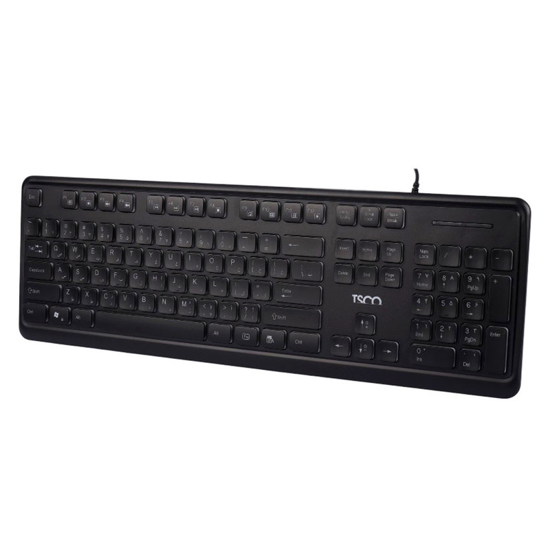 کیبورد تسکو مدل TK 8046،سوییچ ممبران، Full-size، نورپردازی RGB