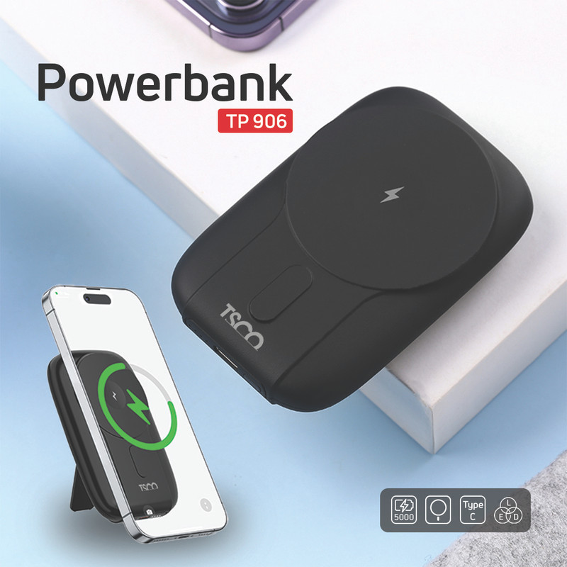پاور بانک تسکو مدل TP 906W با ظرفیت 5000 میلی آمپر ساعت