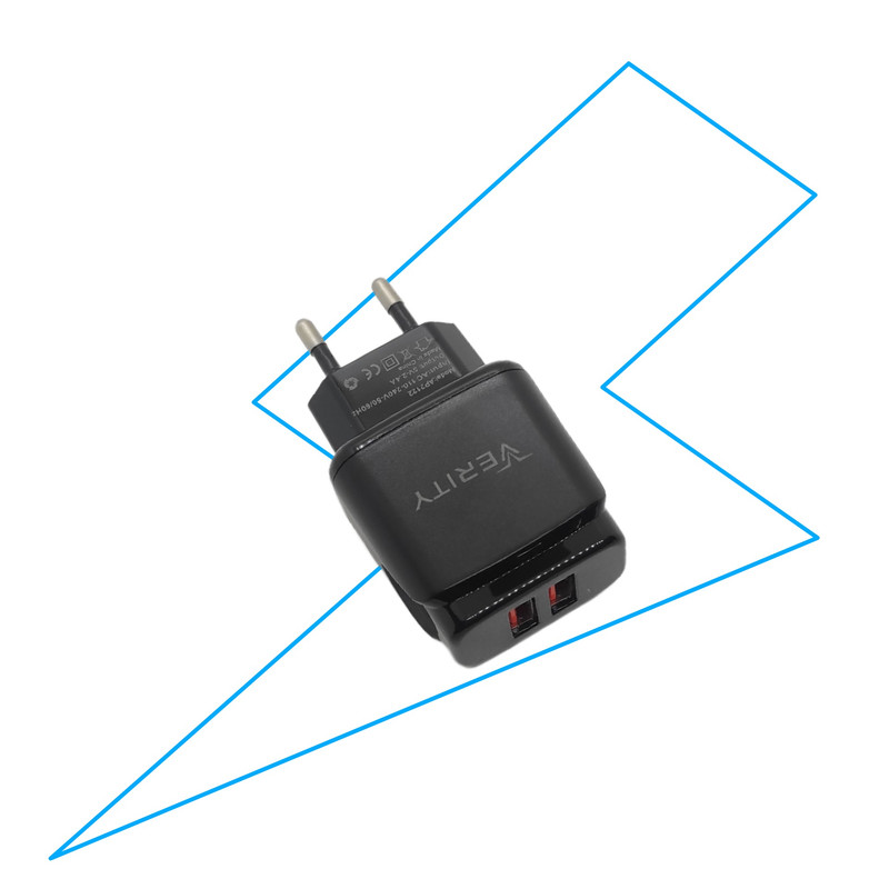 شارژر دیواری وریتی مدل EG-2122 به همراه کابل تبدیل microUSB