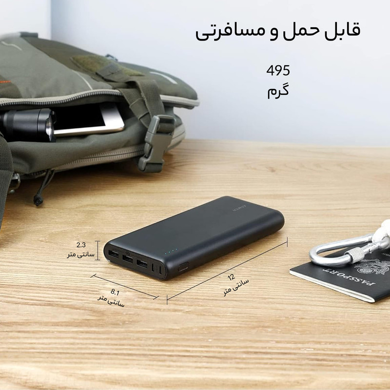 پاوربانک انکر مدل A1277 PowerCore ظرفیت 26800 میلی آمپر ساعت