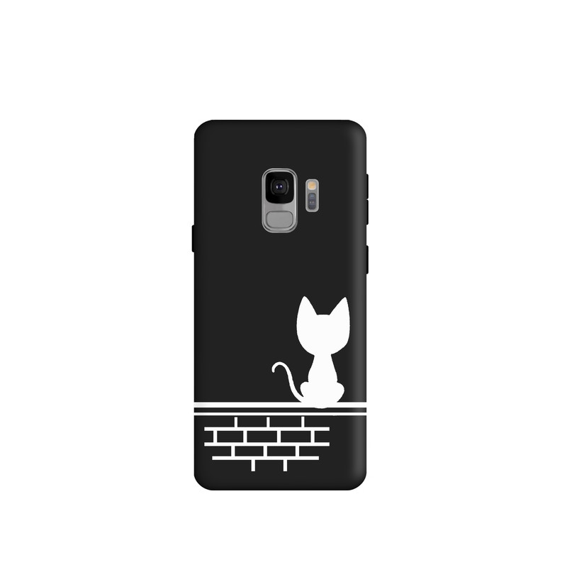 کاور طرح گربه مینیمال کد y5852 مناسب برای گوشی موبایل سامسونگ Galaxy S9