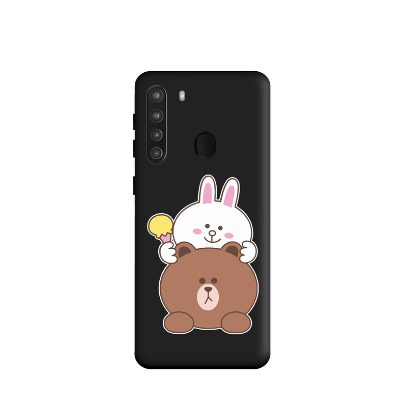 کاور قاب گارد طرح خرگوشی و خرسی کد s7936 مناسب برای گوشی موبایل سامسونگ Galaxy A21