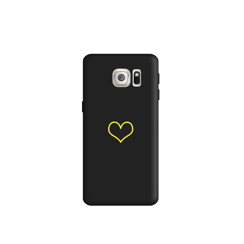 کاور طرح قلب زرد کد y5536 مناسب برای گوشی موبایل سامسونگ Galaxy S6 edge