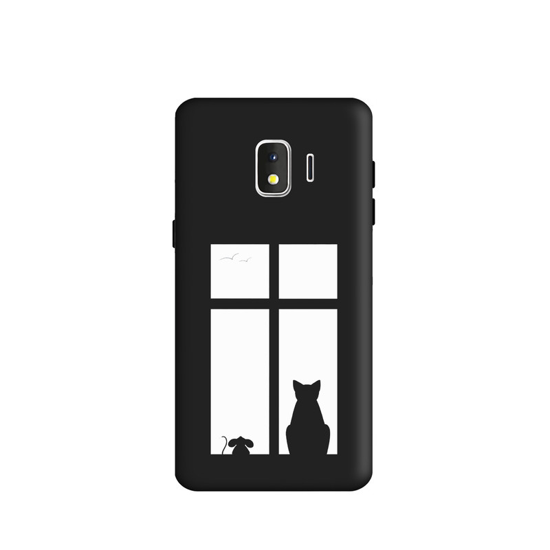 کاور طرح گربه مینیمال کد y2713 مناسب برای گوشی موبایل سامسونگ Galaxy j4