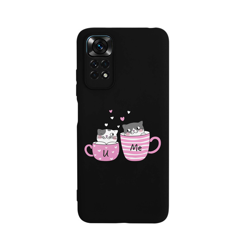 کاور قاب گارد طرح گربه فنجون کد s6298 مناسب برای گوشی موبایل شیائومی Redmi Note 11 Pro 4G