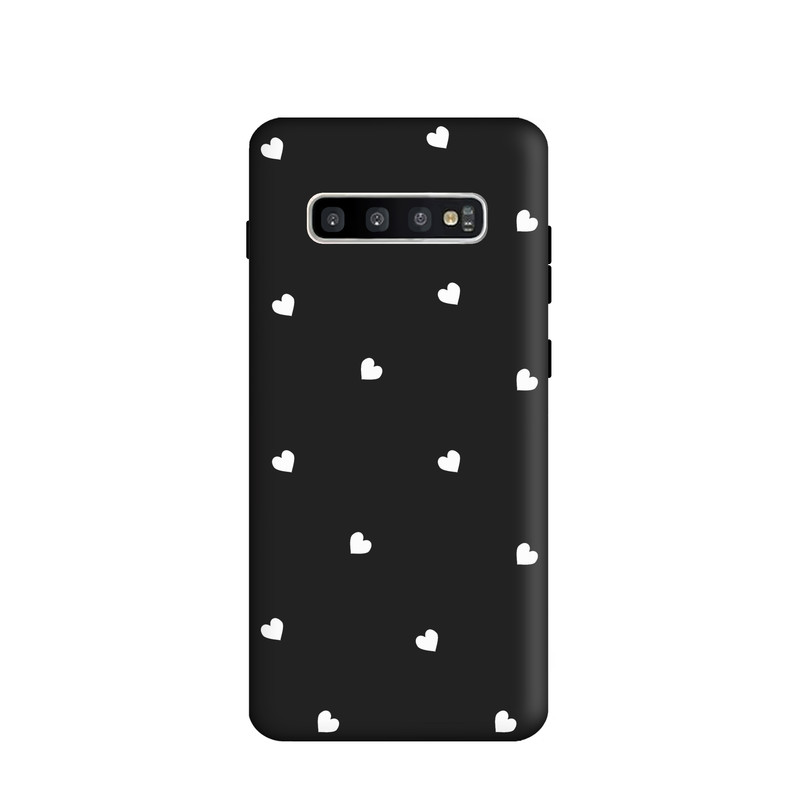 کاور طرح قلب سفید مینیمال کد y6143 مناسب برای گوشی موبایل سامسونگ Galaxy S10 Plus