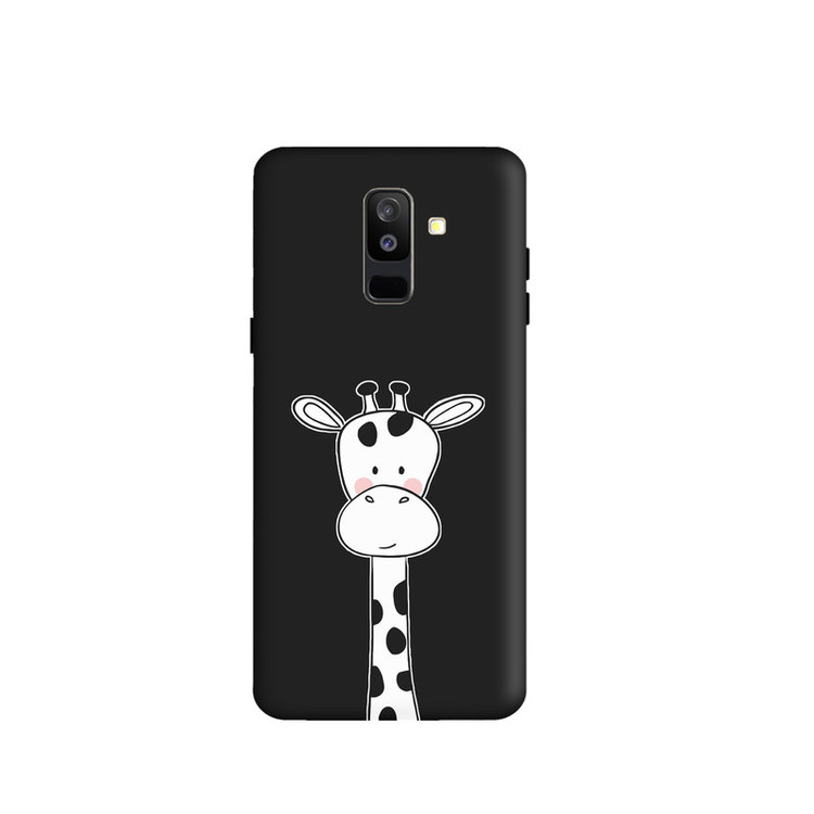 کاور طرح زرافه سفید کد s646 مناسب برای گوشی موبایل سامسونگ Galaxy A6 Plus / J8