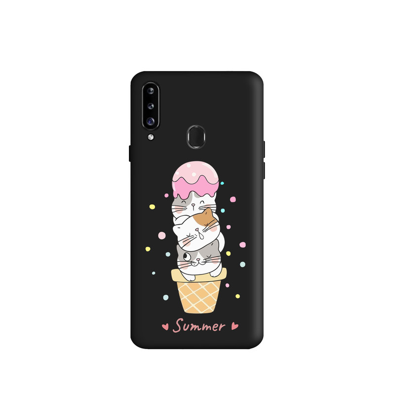 کاور طرح بستنی گربه ای کد s1789 مناسب برای گوشی موبایل سامسونگ Galaxy A20s