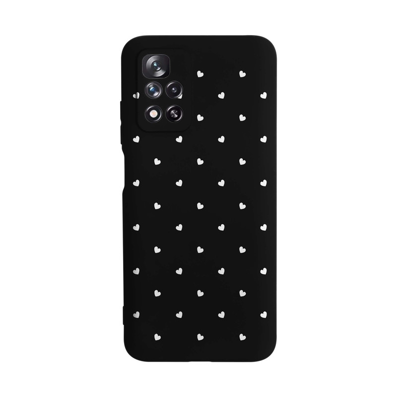 کاور قاب گارد طرح قلب سفید کد s6165 مناسب برای گوشی موبایل شیائومی Redmi Note 11 5G / Poco M4 Pro 5G
