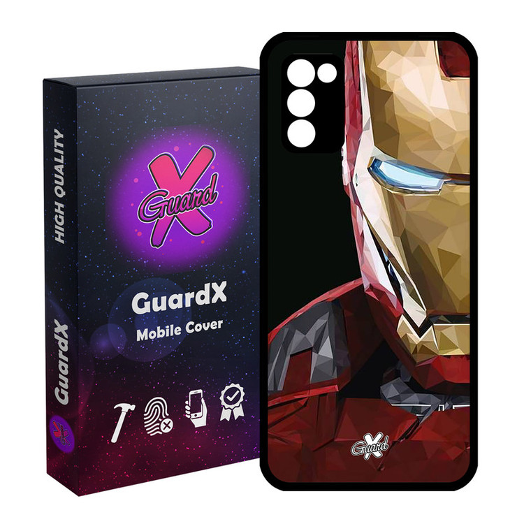 کاور گارد ایکس طرح Iron Man مدل Glass10048 مناسب برای گوشی موبایل سامسونگ Galaxy A02s / M02s