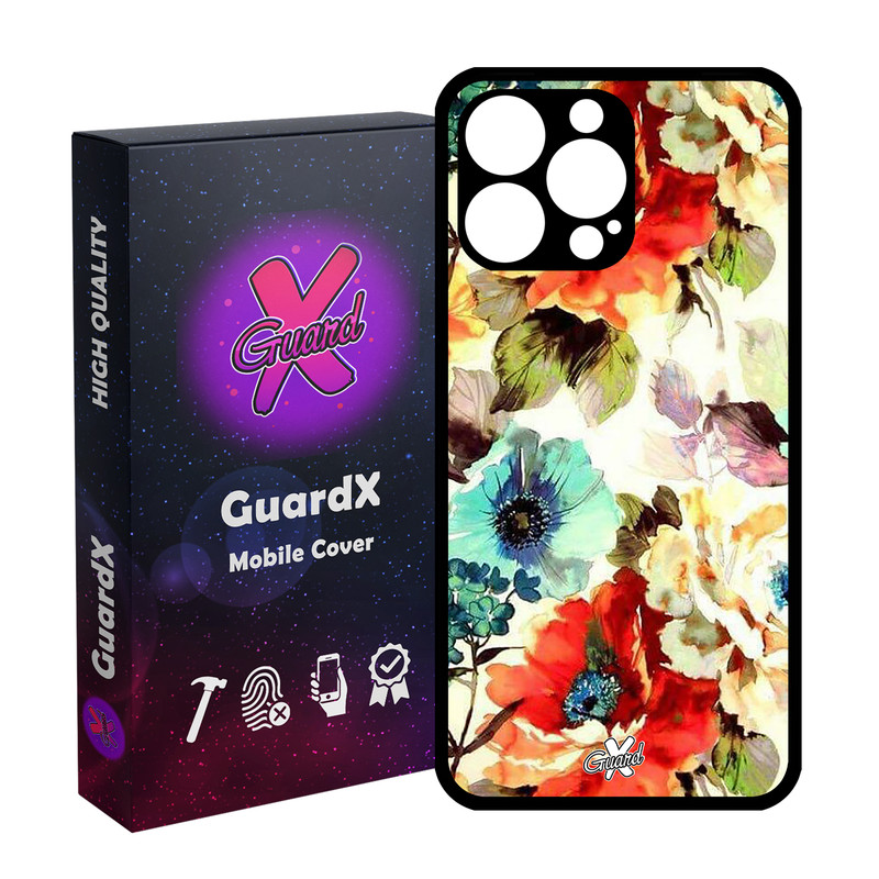 کاور گارد ایکس طرح گل مدل Glass10405 مناسب برای گوشی موبایل اپل iPhone 14 Pro Max