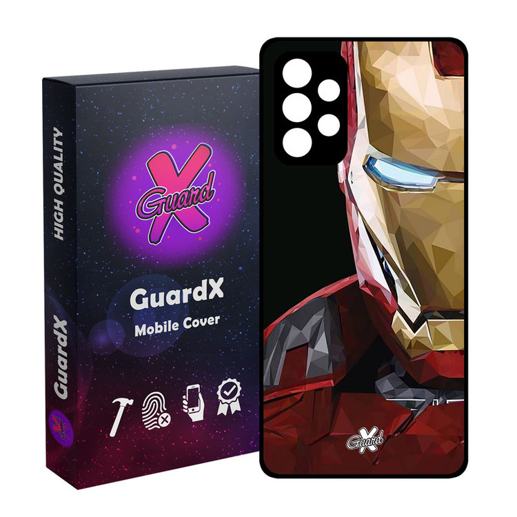 کاور گارد ایکس طرح Iron Man مدل Glass10048 مناسب برای گوشی موبایل سامسونگ Galaxy A72