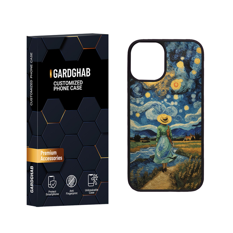 کاور گارد قاب مدل دور ژله ای هنری مناسب برای گوشی موبایل اپل iPhone 12 Mini