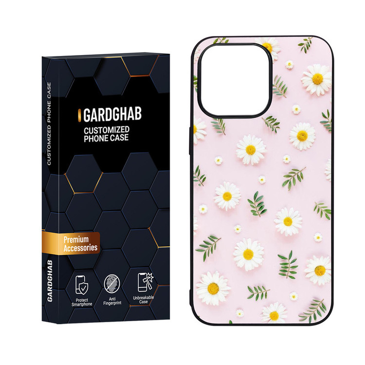 کاور گارد قاب مدل دور ژله ای پشت گلس گل مناسب برای گوشی موبایل اپل iPhone 15 Pro Max