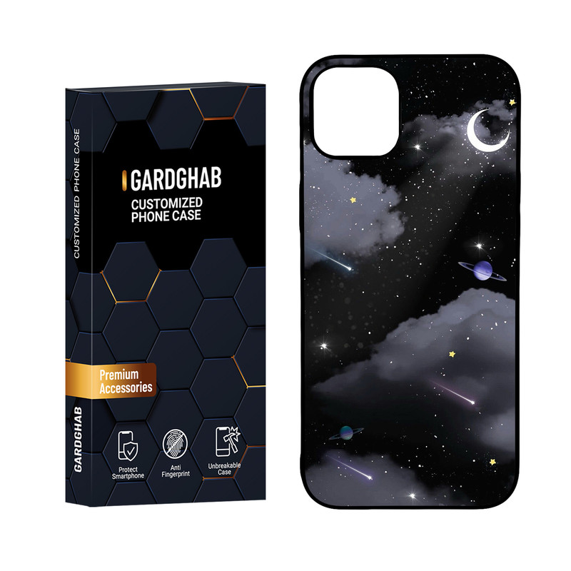 کاور گارد قاب مدل پشت گلس هنری مناسب برای گوشی موبایل اپل iPhone 15 Plus