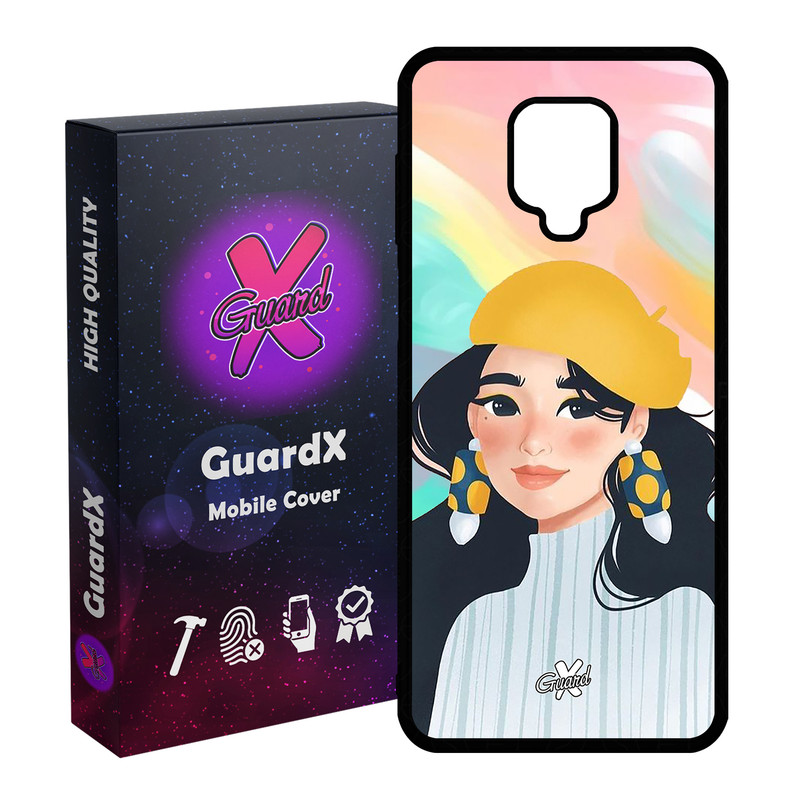 کاور گارد ایکس طرح دختر مدل Glass10261 مناسب برای گوشی موبایل شیائومی Redmi Note 9S / Note 9 Pro / Note 9 Pro Max