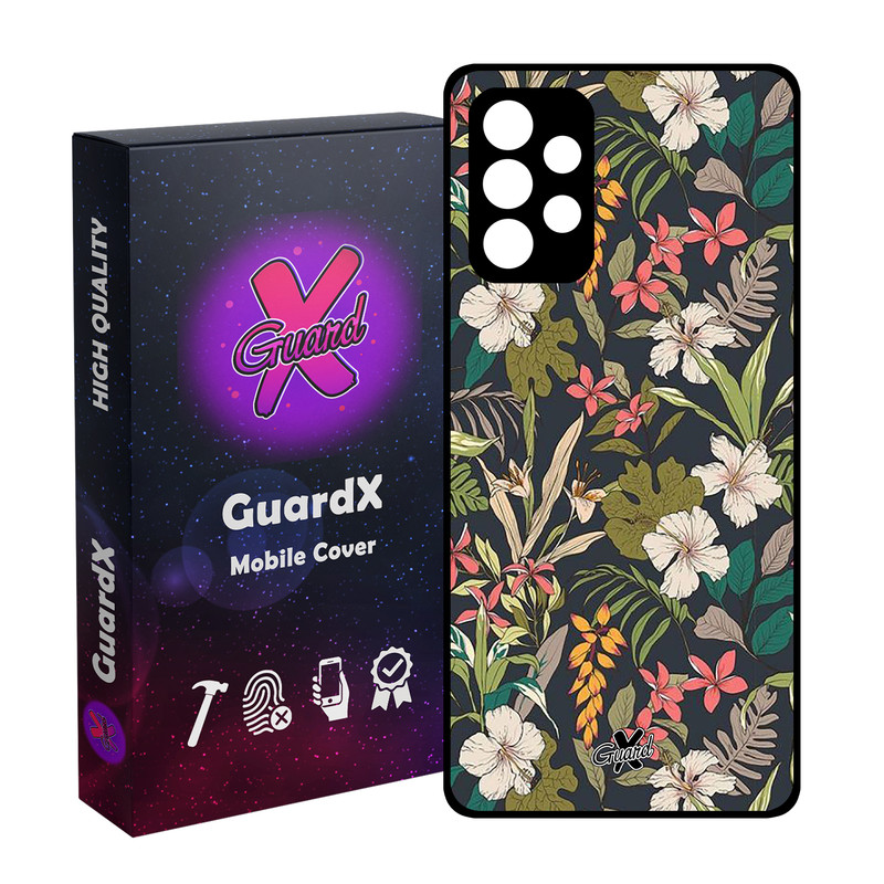 کاور گارد ایکس طرح گل مدل Glass10222 مناسب برای گوشی موبایل سامسونگ Galaxy A52s