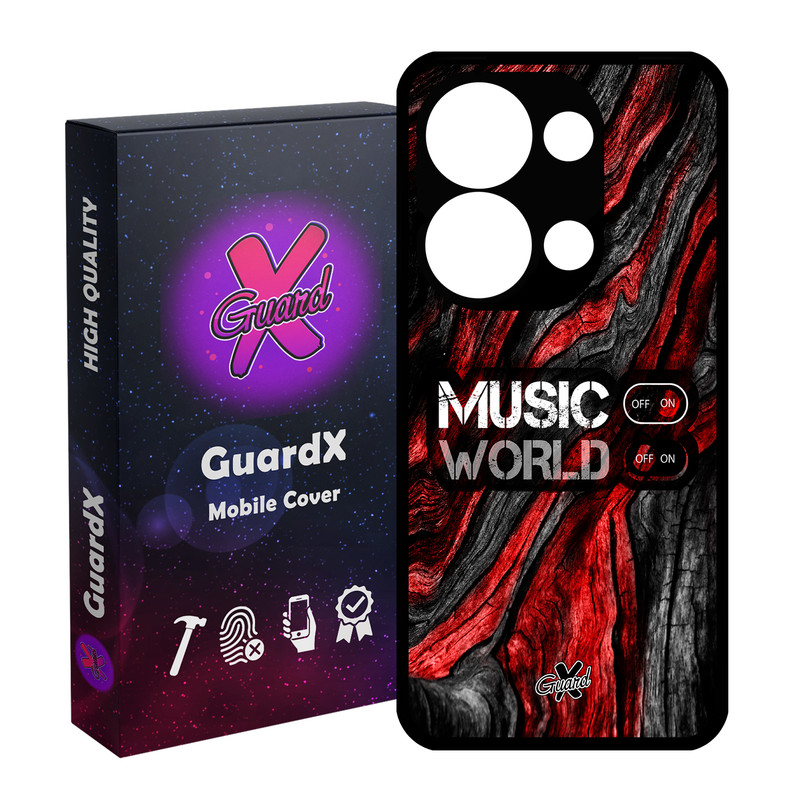 کاور گارد ایکس طرح Music مناسب برای گوشی موبایل شیائومی Redmi Note 13 Pro 4G / Poco M6 Pro 4G