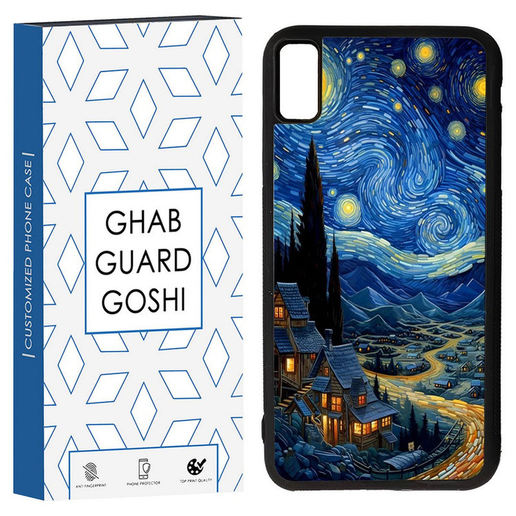 کاور قاب گارد گوشی طرح ونگوگ کد TPU-069 مناسب برای گوشی موبایل اپل Iphone XS MAX/ X MAX