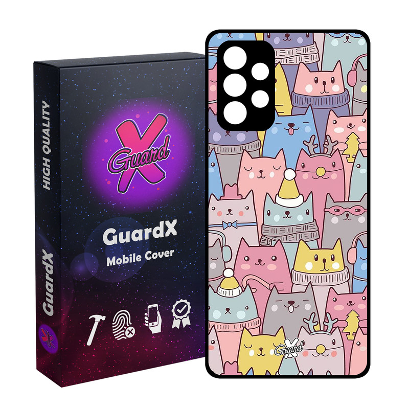 کاور گارد ایکس طرح Cat مدل Glass10074 مناسب برای گوشی موبایل سامسونگ Galaxy A52