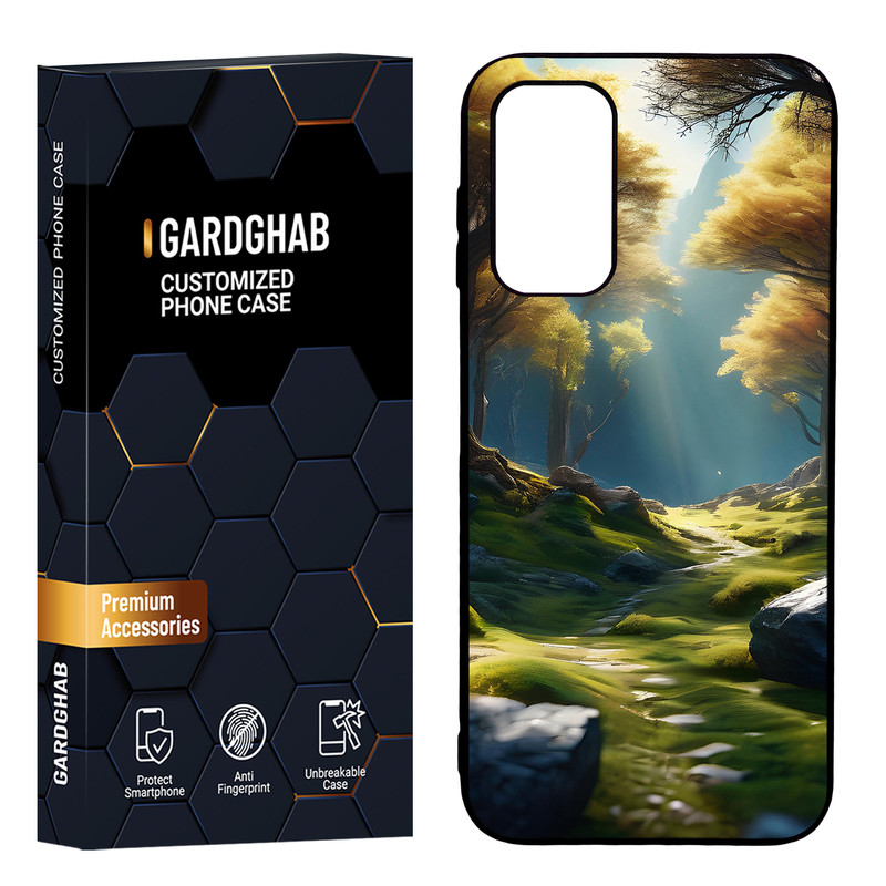 کاور گارد قاب مدل پشت گلس هنری مناسب برای گوشی موبایل سامسونگ Galaxy A14