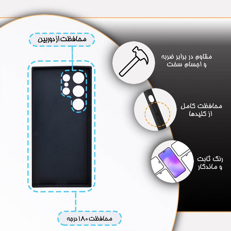 کاور گارد قاب مدل گل مناسب برای گوشی موبایل سامسونگ Galaxy S24 Ultra