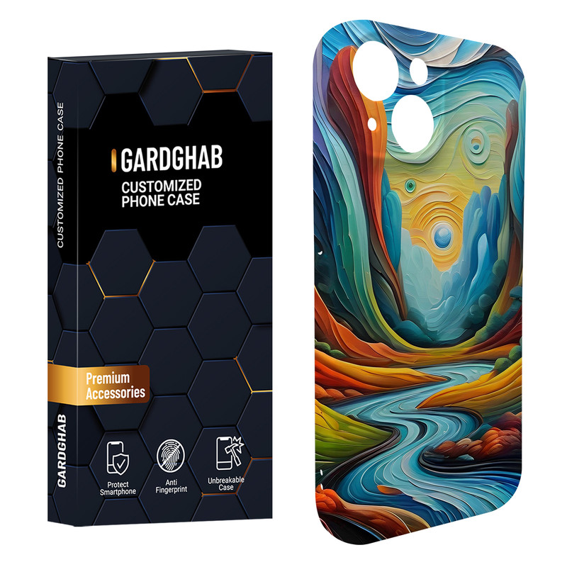کاور گاردقاب مدل هنری مناسب برای گوشی موبایل اپل iPhone15 plus