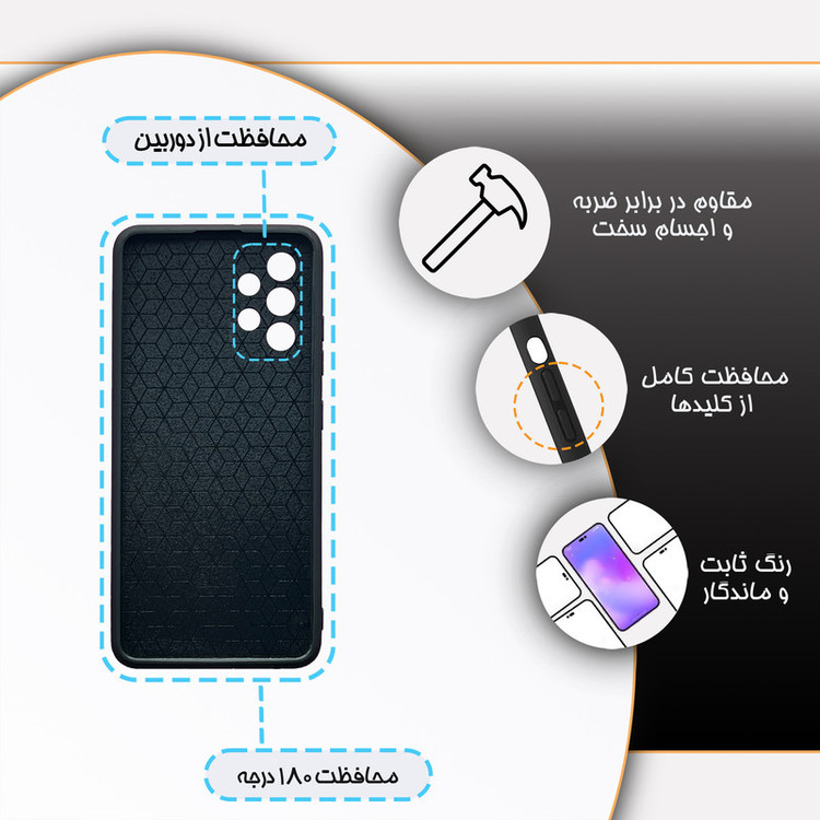 کاور گارد قاب مدل ساده مناسب برای گوشی موبایل سامسونگ Galaxy A32 4G