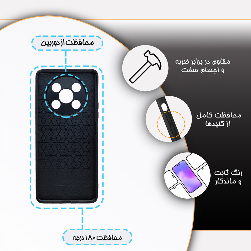 کاور گارد قاب مدل گل مناسب برای گوشی موبایل آنر Honor X9 5G/X9 4G