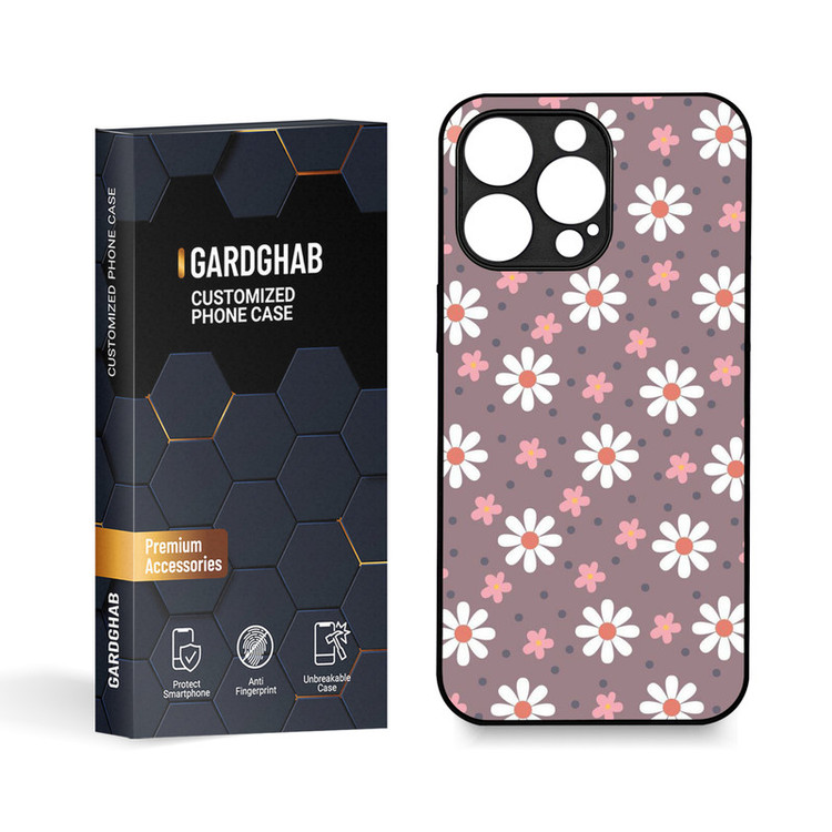 کاور گارد قاب مدل گل مناسب برای گوشی موبایل اپل iPhone 15 Pro Max