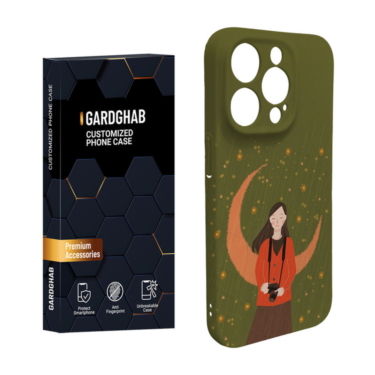 کاور گاردقاب مدل دخترانه مناسب برای گوشی موبایل اپل iPhone15 pro