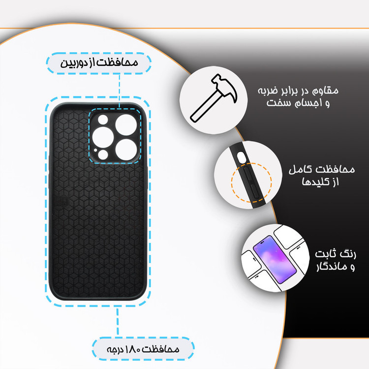کاور گارد قاب مدل ساده مناسب برای گوشی موبایل اپل Iphone 14 Pro
