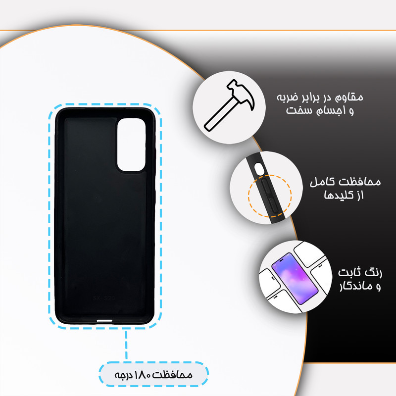 کاور گارد قاب مدل دور ژله ای ساده مناسب برای گوشی موبایل سامسونگ Galaxy S20