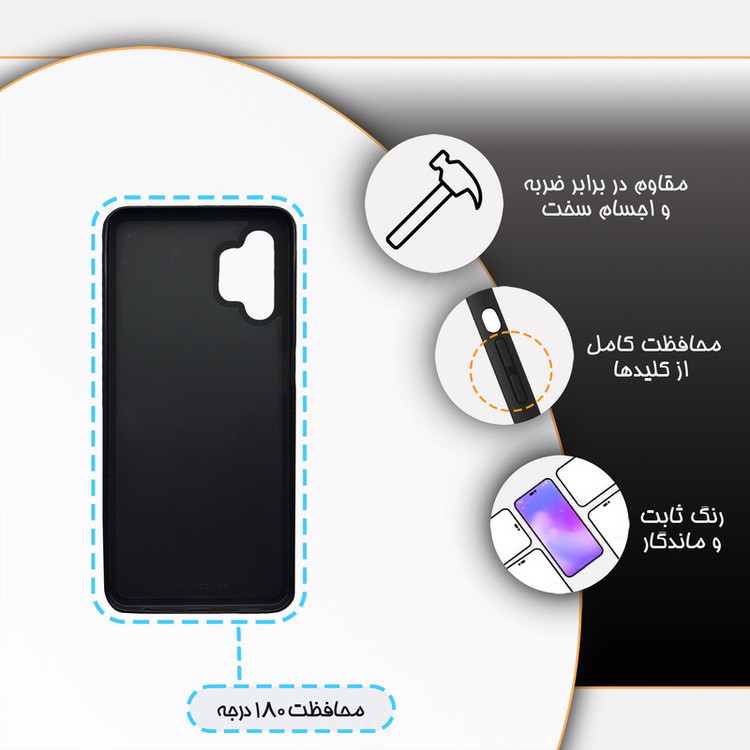 کاور گارد قاب مدل دور ژله ای گل مناسب برای گوشی موبایل سامسونگ Galaxy A32 5G / M32 5G
