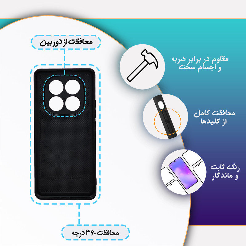 کاور گارد قاب علوی مدل MLG مناسب برای گوشی موبایل شیائومی Redmi Note 14 Pro 5G