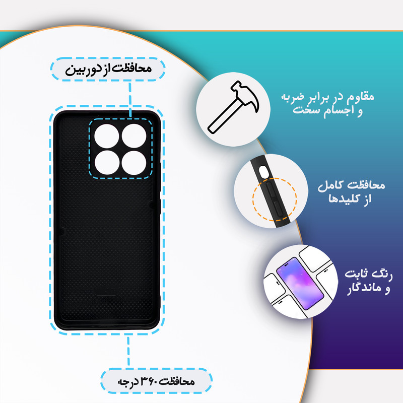 کاور گارد قاب علوی مدل MLG مناسب برای گوشی موبایل شیائومی Mi 14T