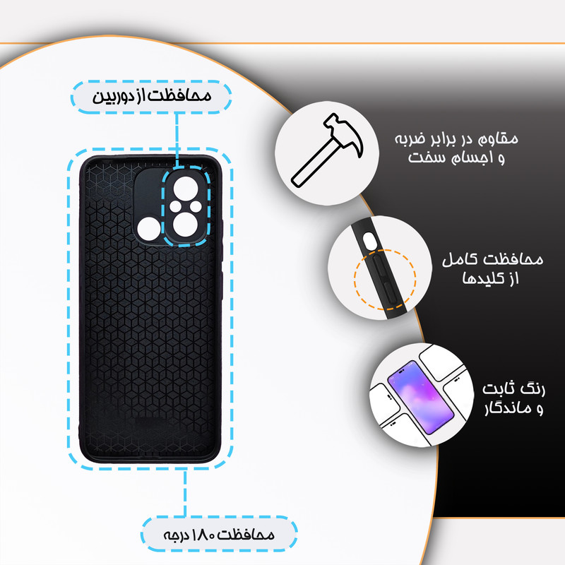کاور گارد قاب مدل پسرانه مناسب برای گوشی موبایل شیائومی Poco C55