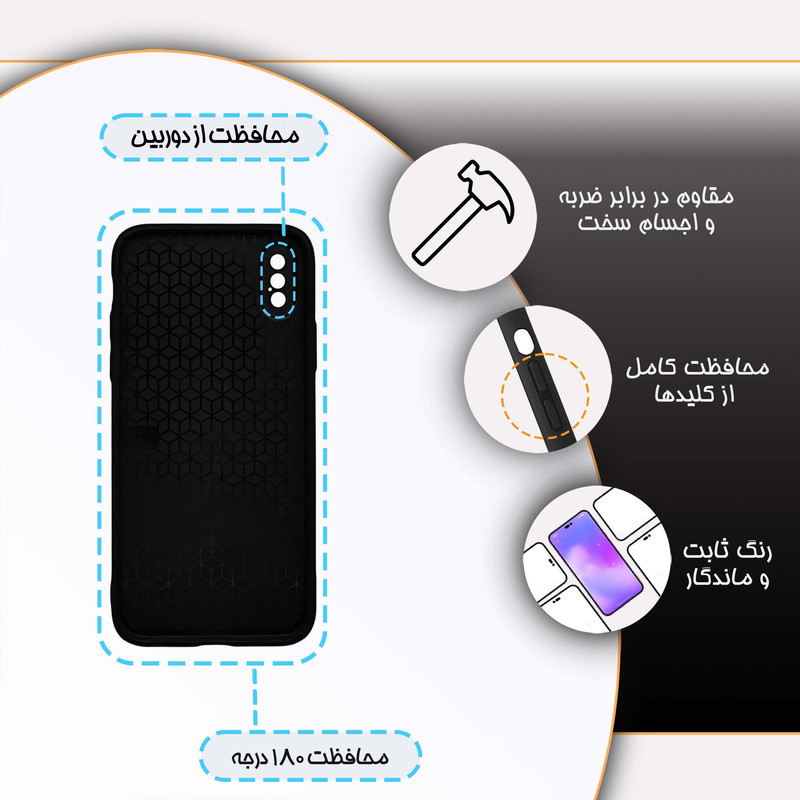 کاور گارد قاب مدل گل مناسب برای گوشی موبایل اپل iPhone X / XS