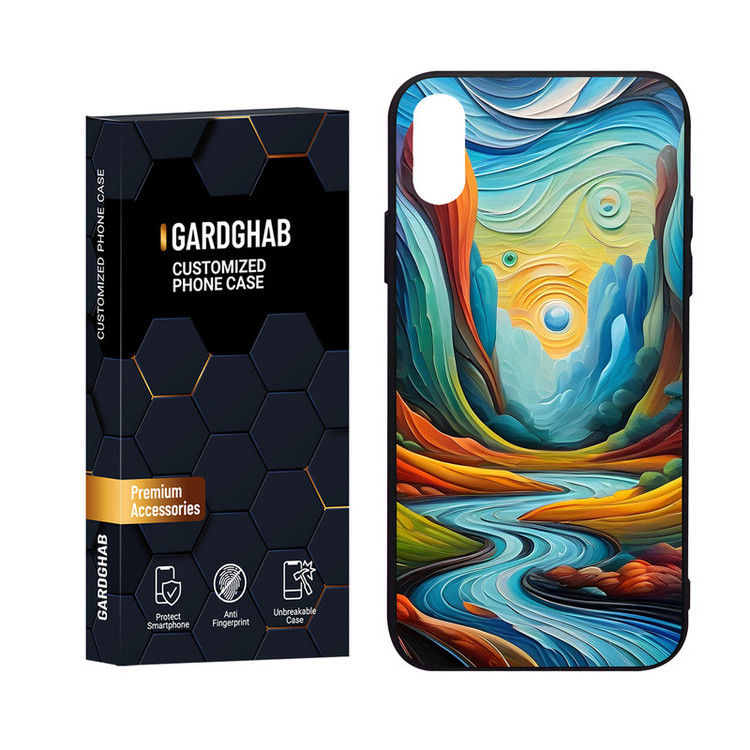 کاور گارد قاب مدل هنری مناسب برای گوشی موبایل اپل iPhone X/Xs