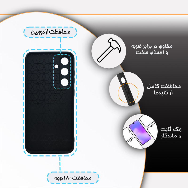 کاور گارد قاب مدل ساده مناسب برای گوشی موبایل سامسونگ Galaxy S24 FE