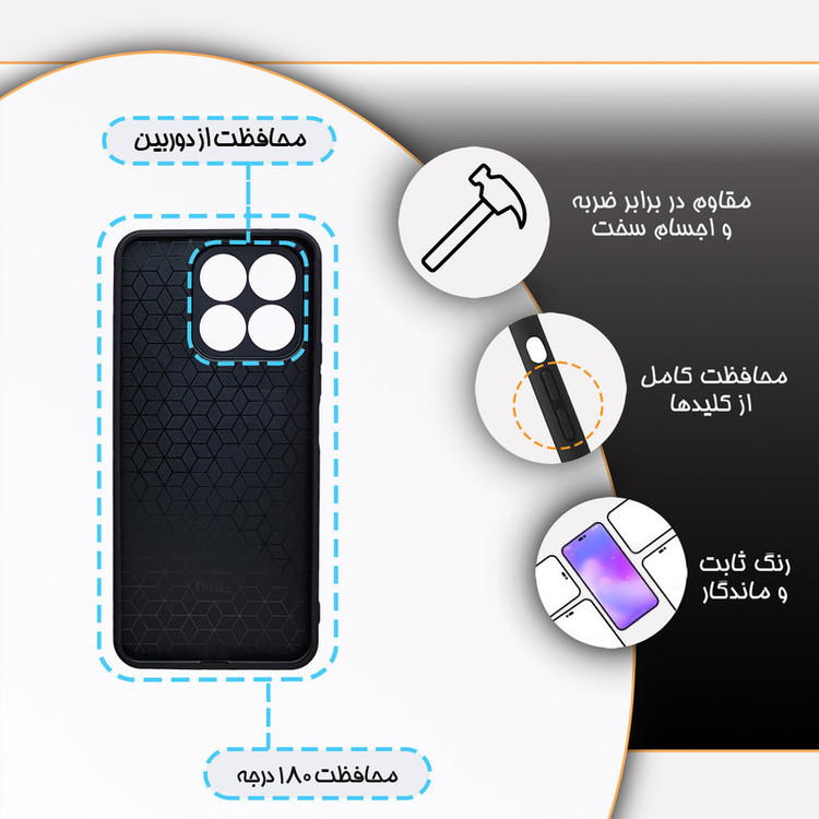 کاور گارد قاب مدل دورژله ای فانتزی مناسب برای گوشی موبایل آنر X8a 4G