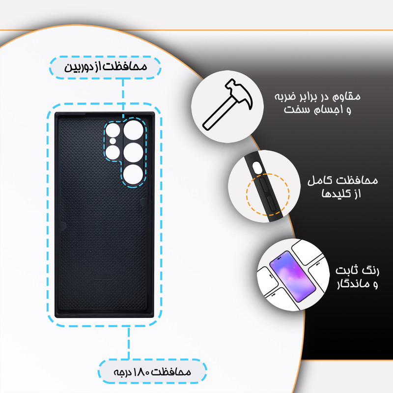 کاور گارد قاب مدل گل مناسب برای گوشی موبایل سامسونگ Galaxy S23 Ultra