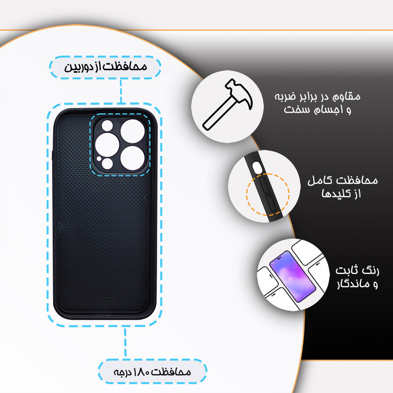 کاور گارد قاب مدل طبیعت مناسب برای گوشی موبایل اپل iPhone 15 Pro