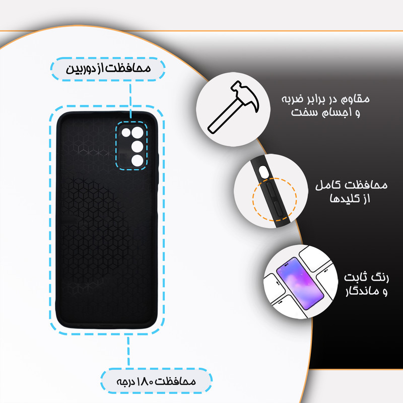 کاور گارد قاب مدل کهکشان مناسب برای گوشی موبایل سامسونگ Galaxy A03s
