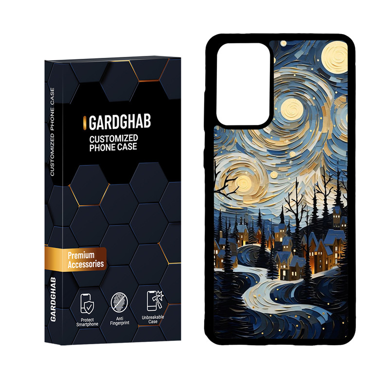 کاور گارد قاب مدل پشت گلس هنری مناسب برای گوشی موبایل سامسونگ Galaxy A72