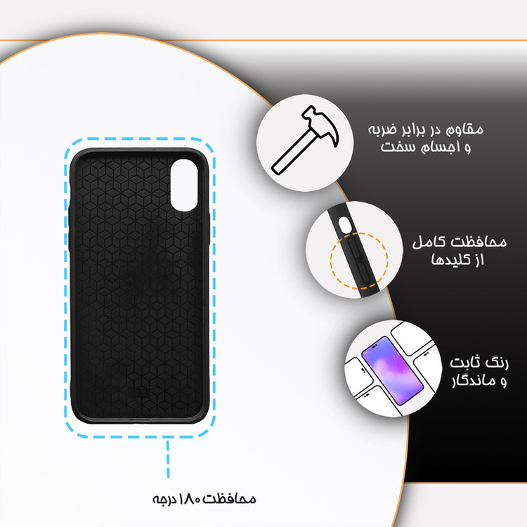 کاور گارد قاب مدل برگ مناسب برای گوشی موبایل اپل iPhone X/Xs