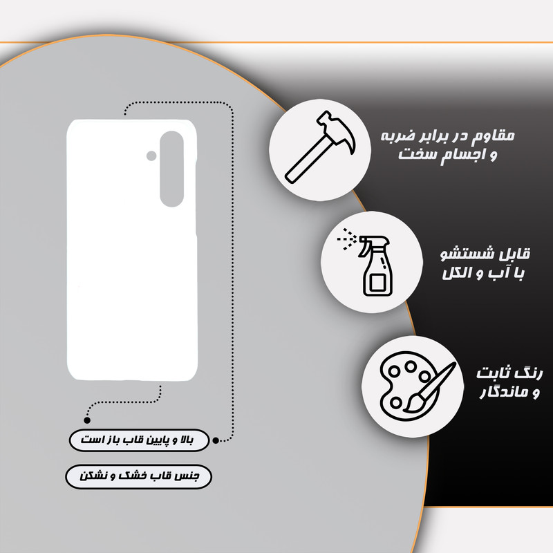 کاور گارد قاب مدل ساده مناسب برای گوشی موبایل سامسونگ Galaxy S23 FE